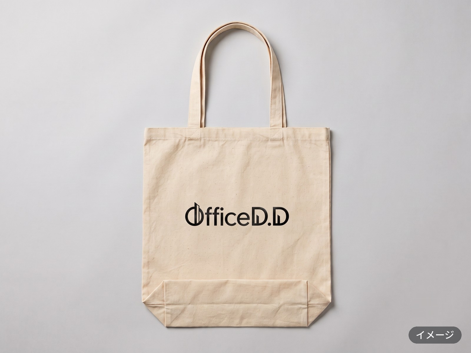 OfficeD.Dロゴ入りコットントート（M）ナチュラル