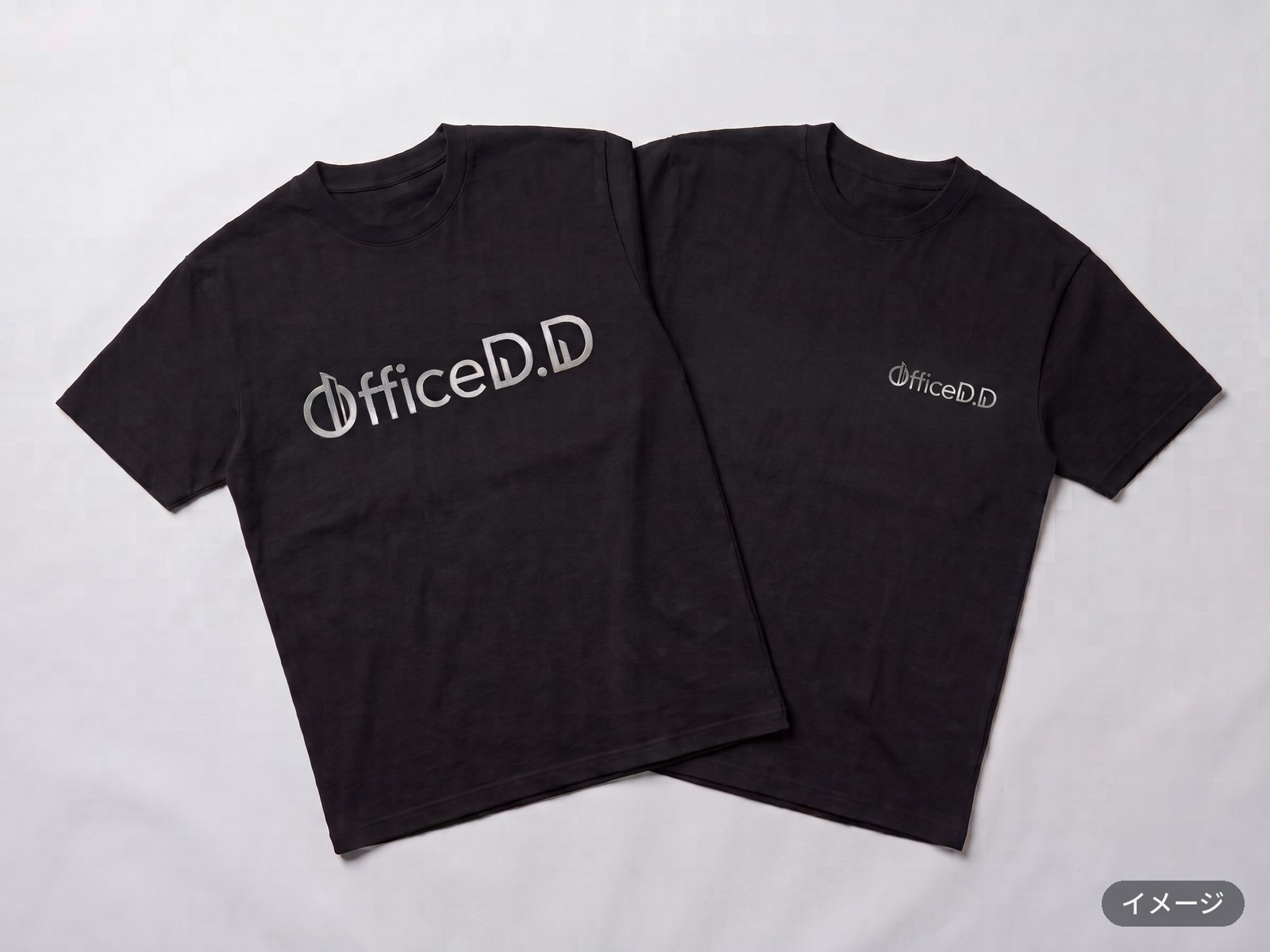 OfficeD.DロゴのオリジナルTシャツ（前面プリント・胸ワンポイント）